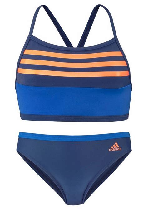 adidas bustierbikini damen schwarz weiß blau|Adidas bikini sets.